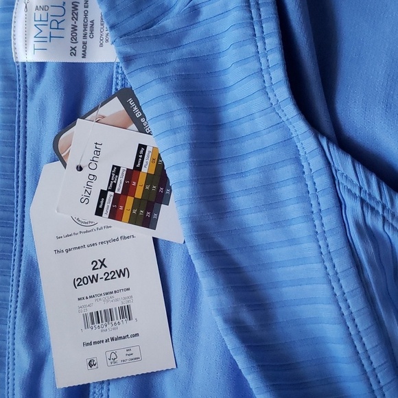 Time And Tru Women's Rib Bikini Swim Bottom Size 2x New with Tags - Picture 5 of 5